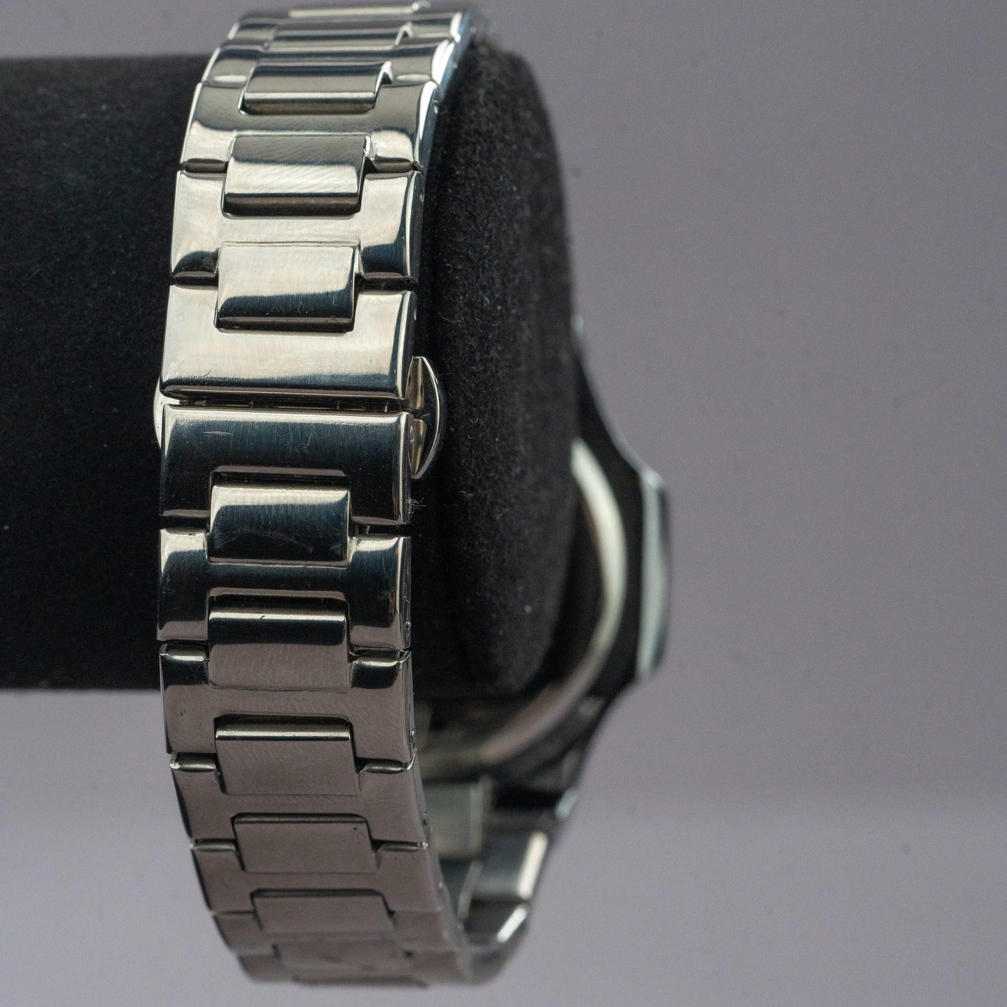CALYTHON Navy Blue Square Silver Strap Men's Watch