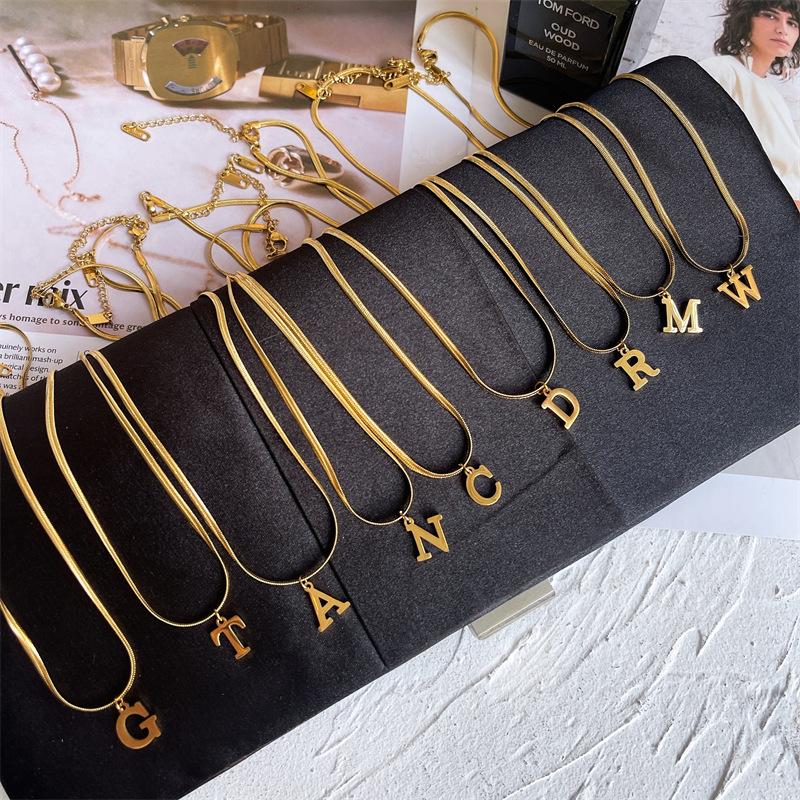 ALPHABET Letter Flat Pendant
