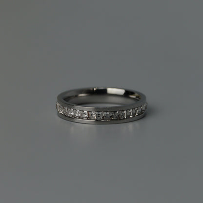 Men Jewelry ELLE Silver Full Embedded Ring Fashion For Men's