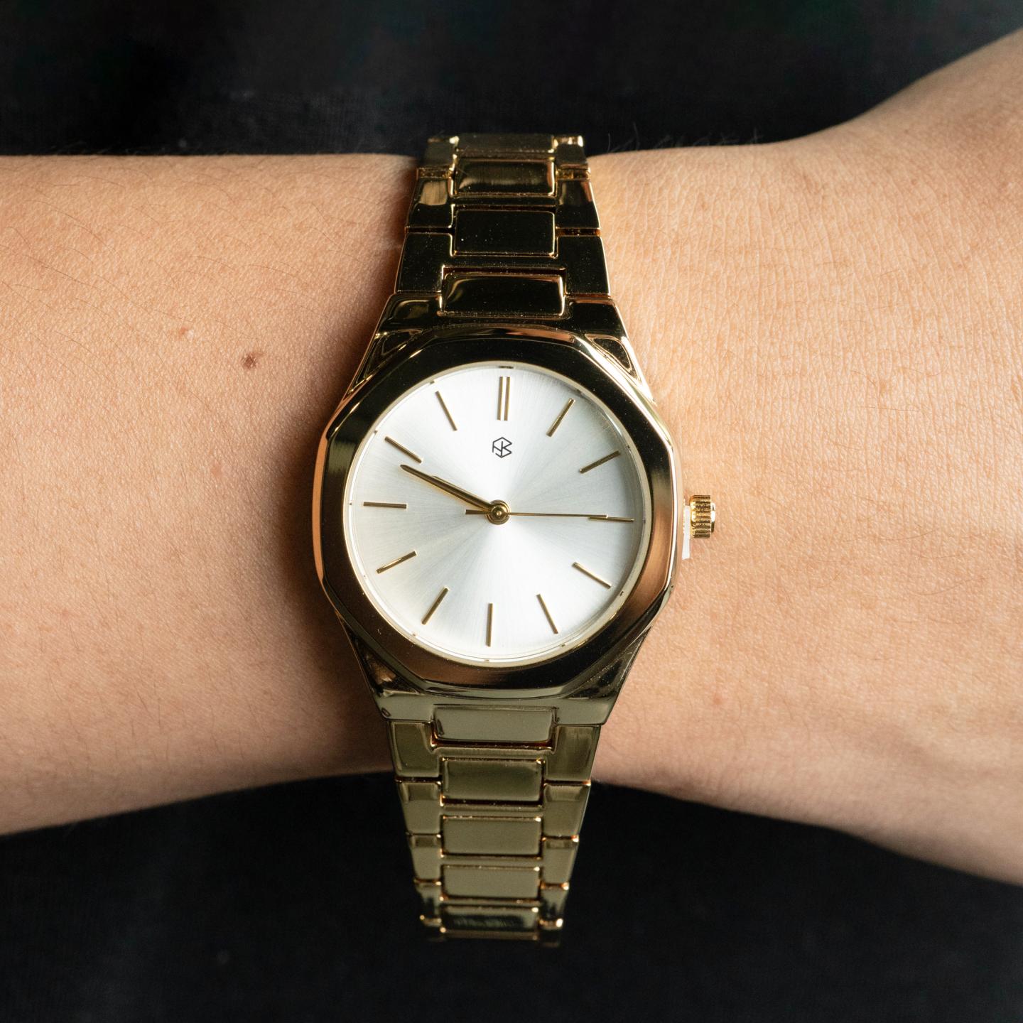 JAGER Vintage Round Gold-Tone Unisex Fashion Watch
