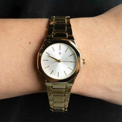 JAGER Vintage Round Gold-Tone Unisex Fashion Watch