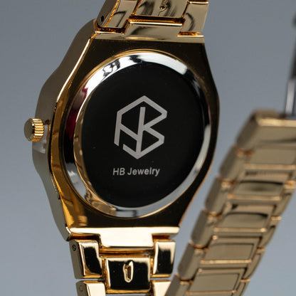 JAGER Vintage Round Gold-Tone Unisex Fashion Watch