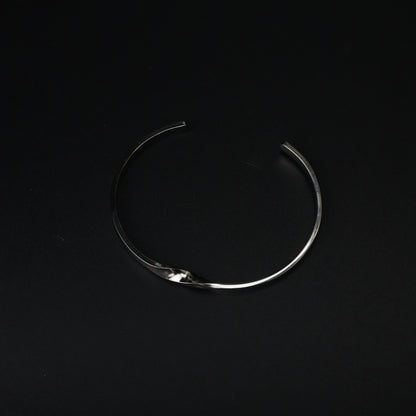Men Jewelry JACK Silver Twisted Middle Open Bangle Fashion For Men's