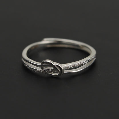 MAVIS S925 Silver Tie Knot Adjustable Ring for Women