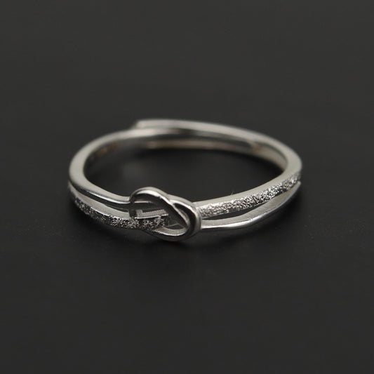 MAVIS S925 Silver Tie Knot Adjustable Ring for Women