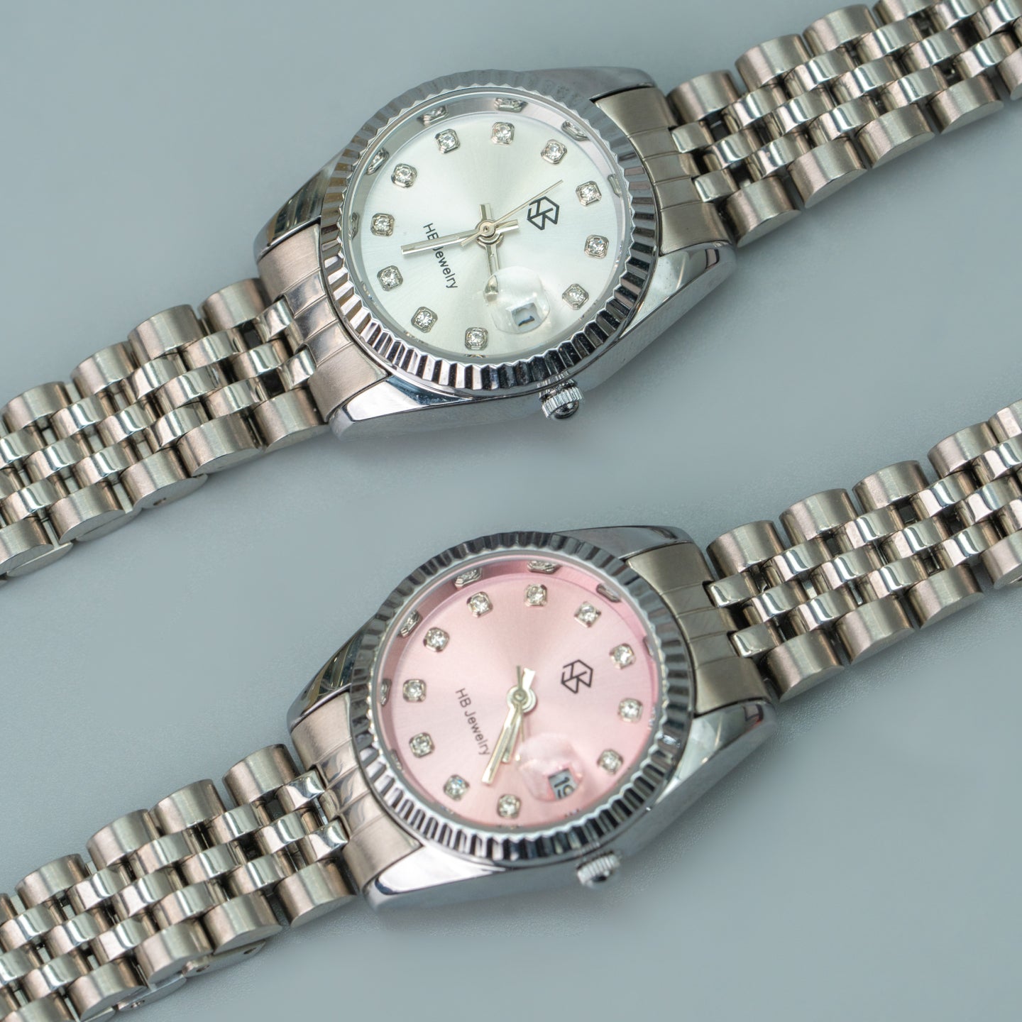 BLADE/BLATHEN Silver Rose Pink Dial Women’s Fashion Quartz Watch with Slim Strap