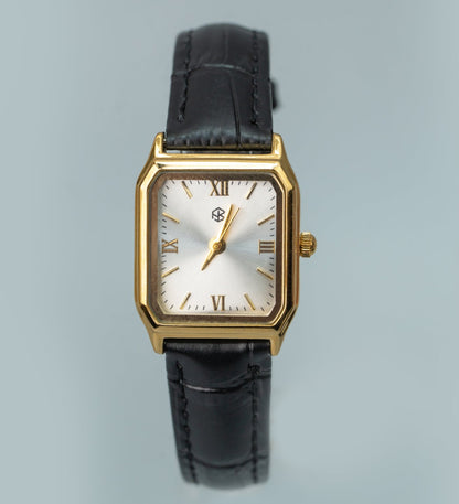 OMARIS Octagon Sides Rectangle Women's Fashion Quartz Leather Watch