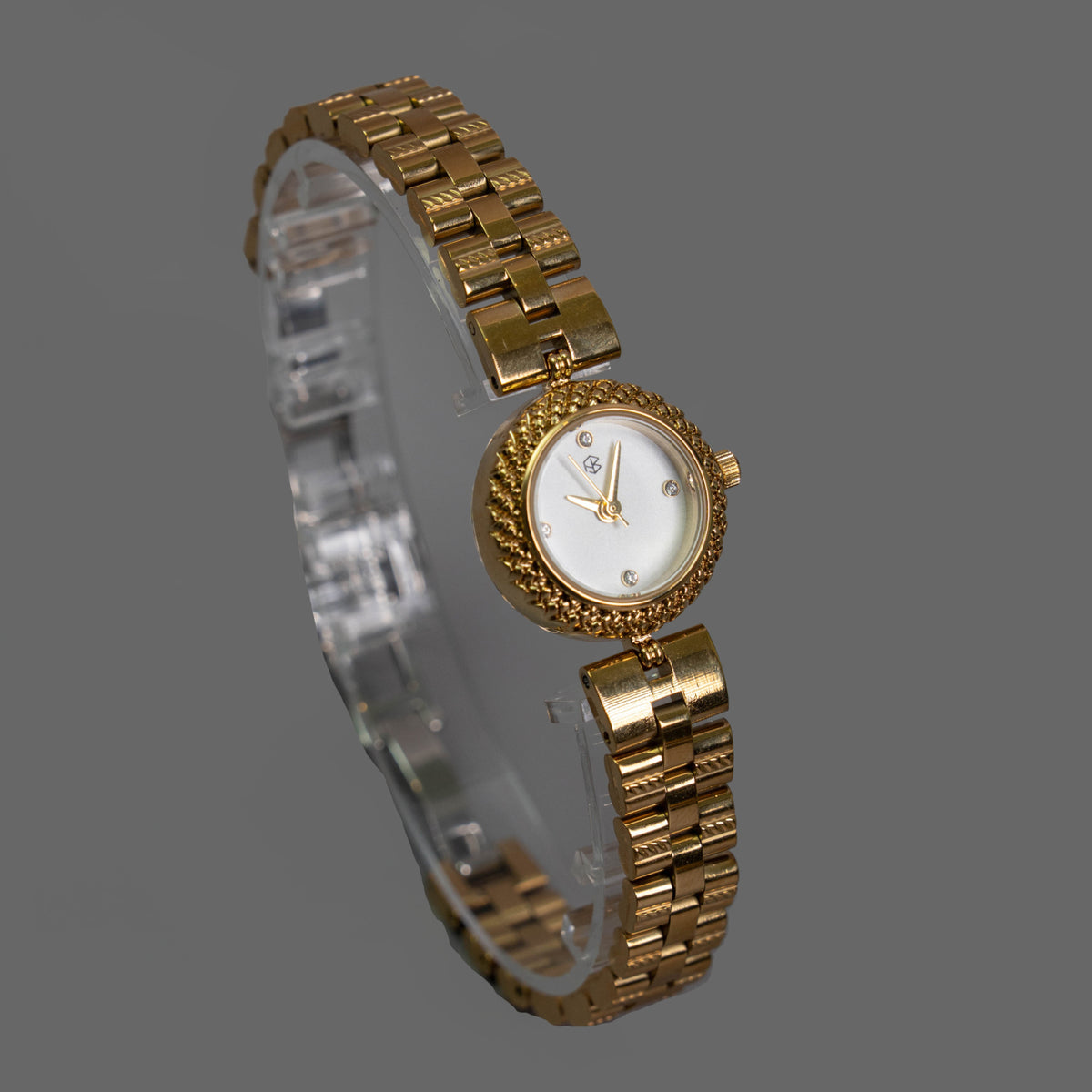 ZAVRI Gold Round White Dial Face Women's Minimalist Fashion Watch