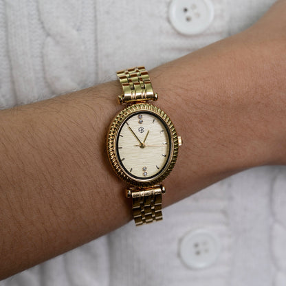 ZOVIA Oval Watch Face Women's Minimalist Fashion Watch