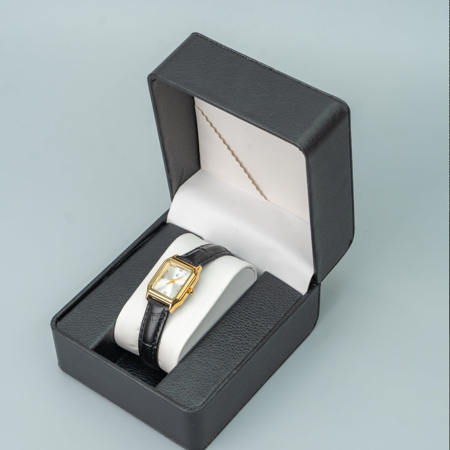 OMARIS Octagon Sides Rectangle Women's Fashion Quartz Leather Watch