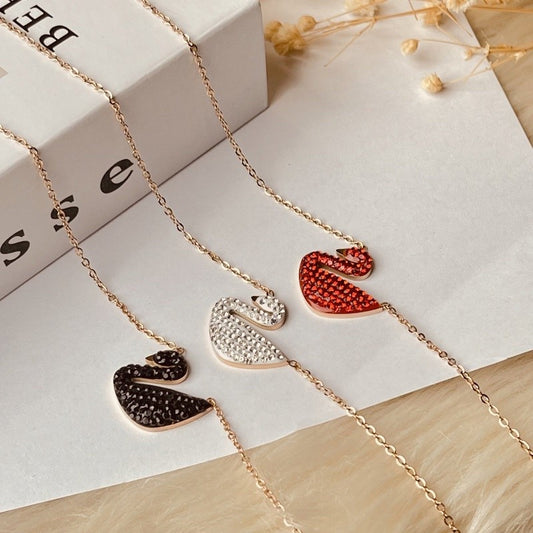 ALINA Gold Plated Swan  Pendant Chain Necklace Fashion