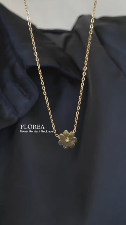 FLOREA Flower Pendant Chain Necklace