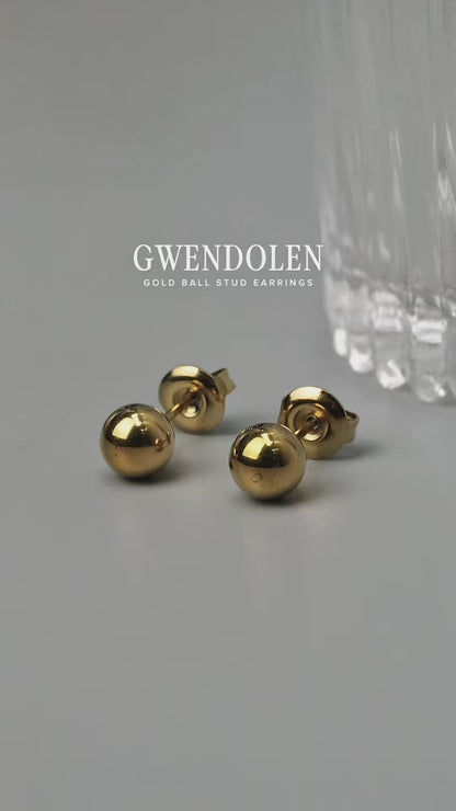GWENDOLEN Round Stud Earrings