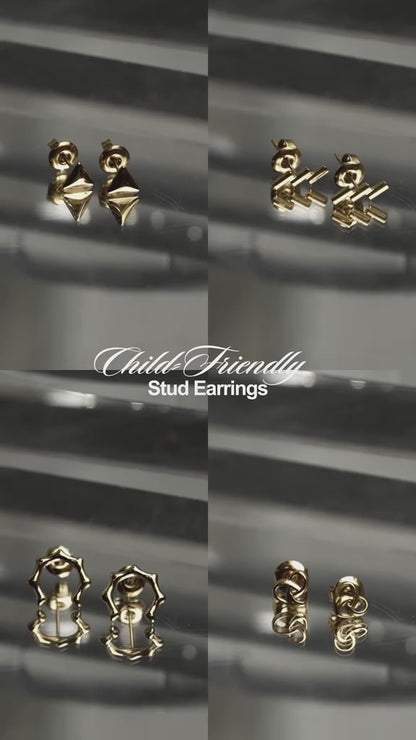 Thin Piercing Unique Shape Stud Earrings Collections