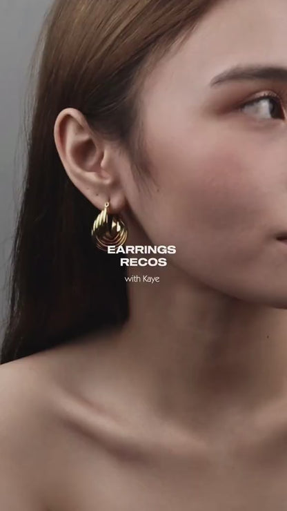 ARAV Flat Square Hoop Earrings