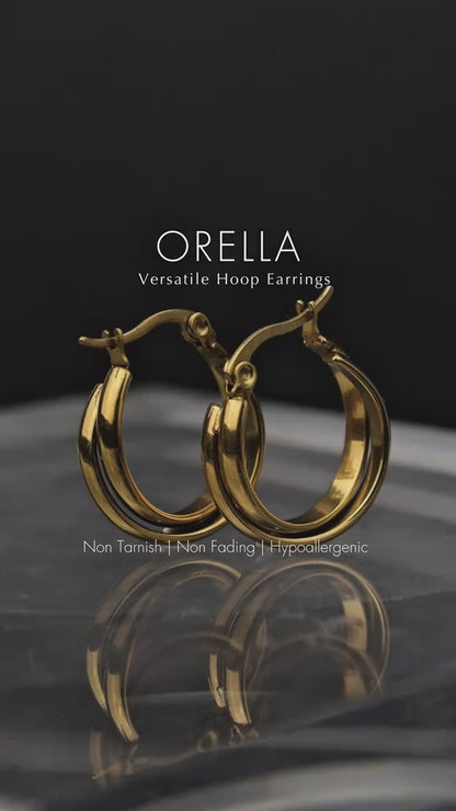 ORELLA Classic Twisted Hoop Earrings