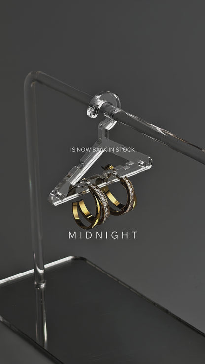 MIDNIGHT Crystal Hook Earrings