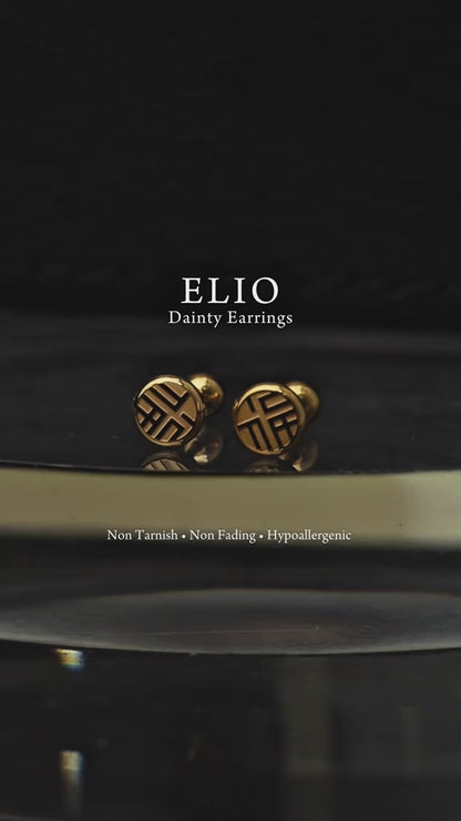 ELIO Round Stud De Roscas Earrings for Women