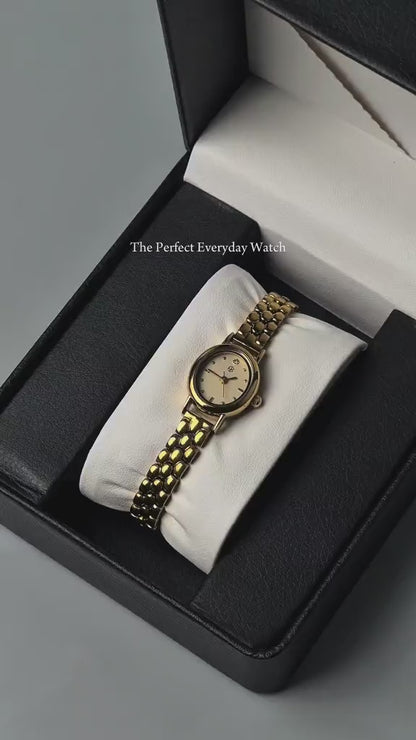 SOLARA Small Minimalist Retro Oval Beans Thin Strap Watches