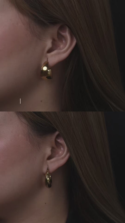 AMOS Classi C Big Half Hoop Earrings For Women's