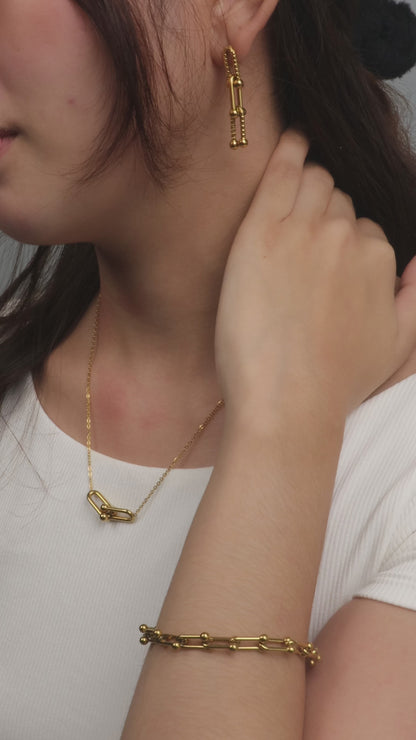 EMILY Buckle Chain Drop Earrings