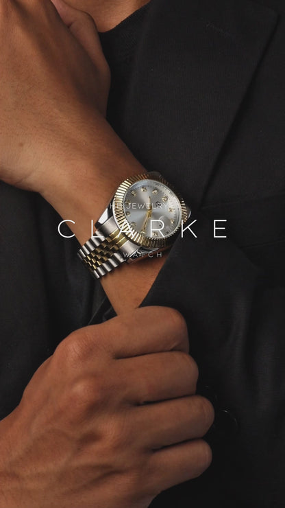 CLARKE Two-Tone Big Watch Face Men's Watches