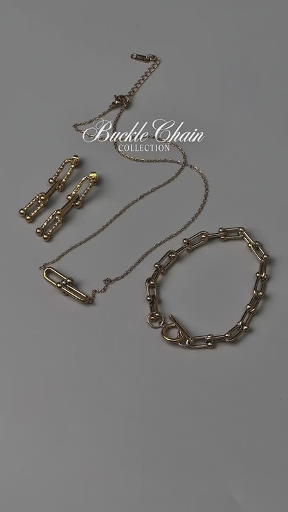 BUCKLE CHAIN Collection Sets of Earrings, Necklace, Bracelets