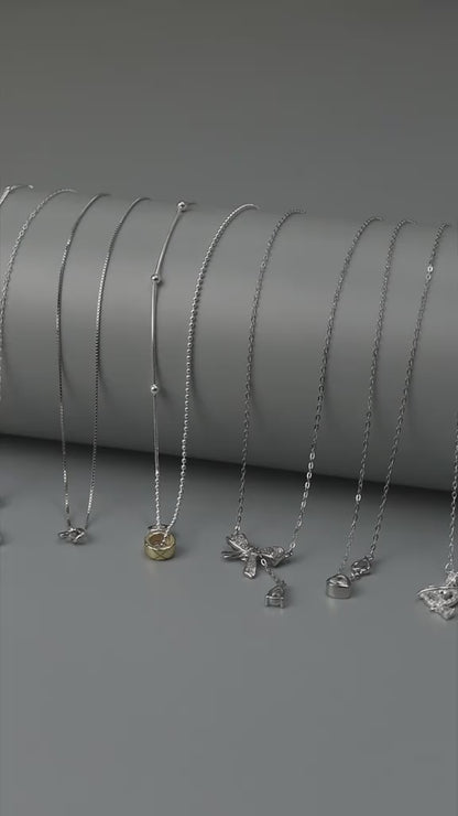 S925 Silvers Versatile Shapes Pendant Chain Necklace for Women