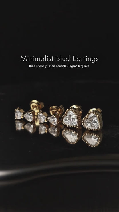 Mini Shiny Stud Earrings Collections Women's