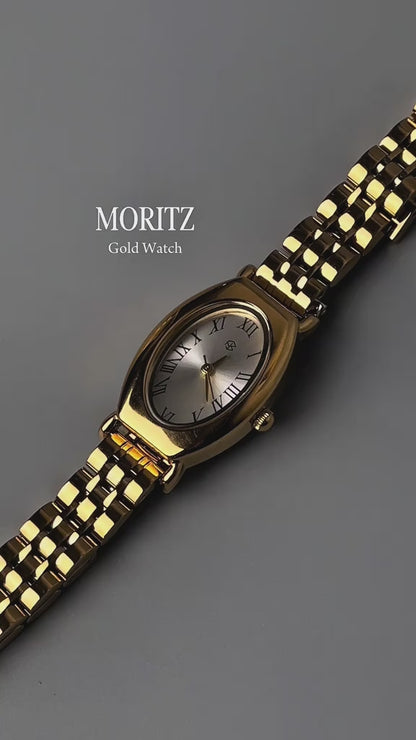 MORITZ Minimalist Retro Oval Brushed Thin Strap Fashion Women's Watches