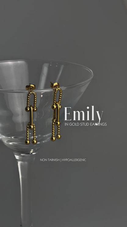EMILY Buckle Chain Drop Earrings