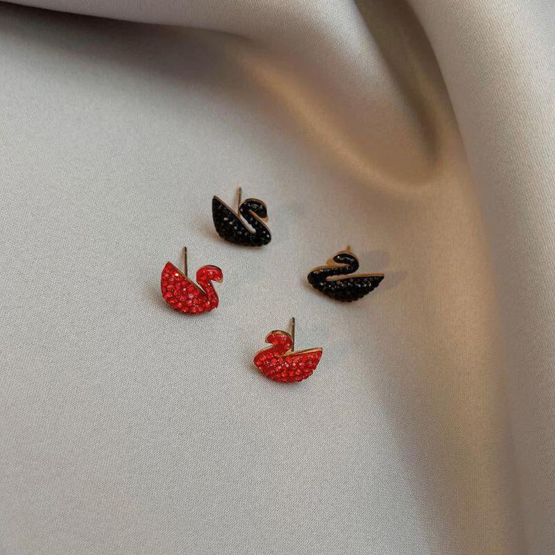 CONSTANCE Swan-Stud Earrings